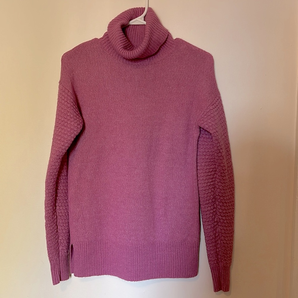 RW&CO pink turtleneck tunic sweater